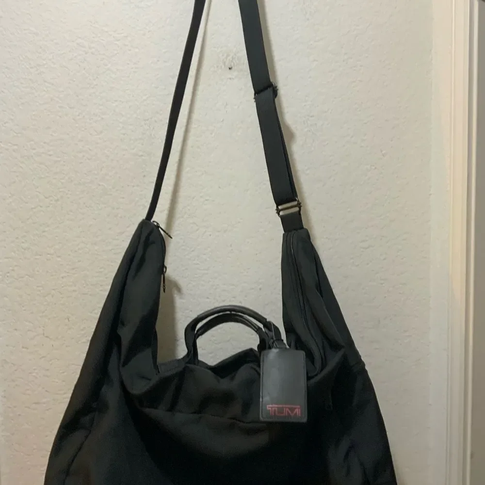 TUMI Black Ballistic Nylon Large Weekender Carry-On Lightweight Crossbody bag